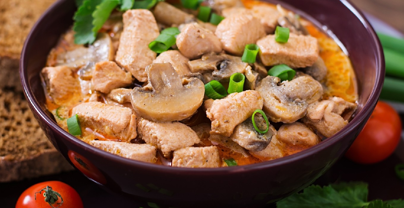 Geflügelragout mit Pilzen