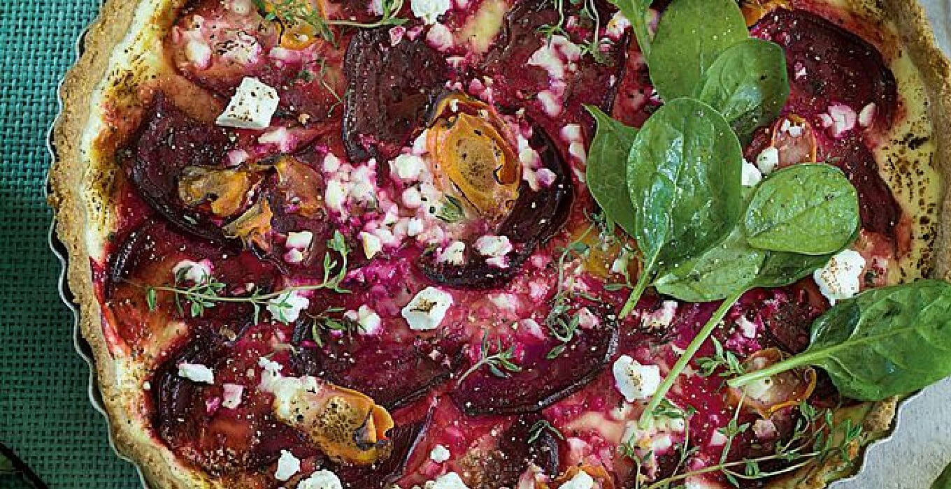 Rote Beete Tarte mit Babyspinat Rote Beete Tarte mit Babyspinat