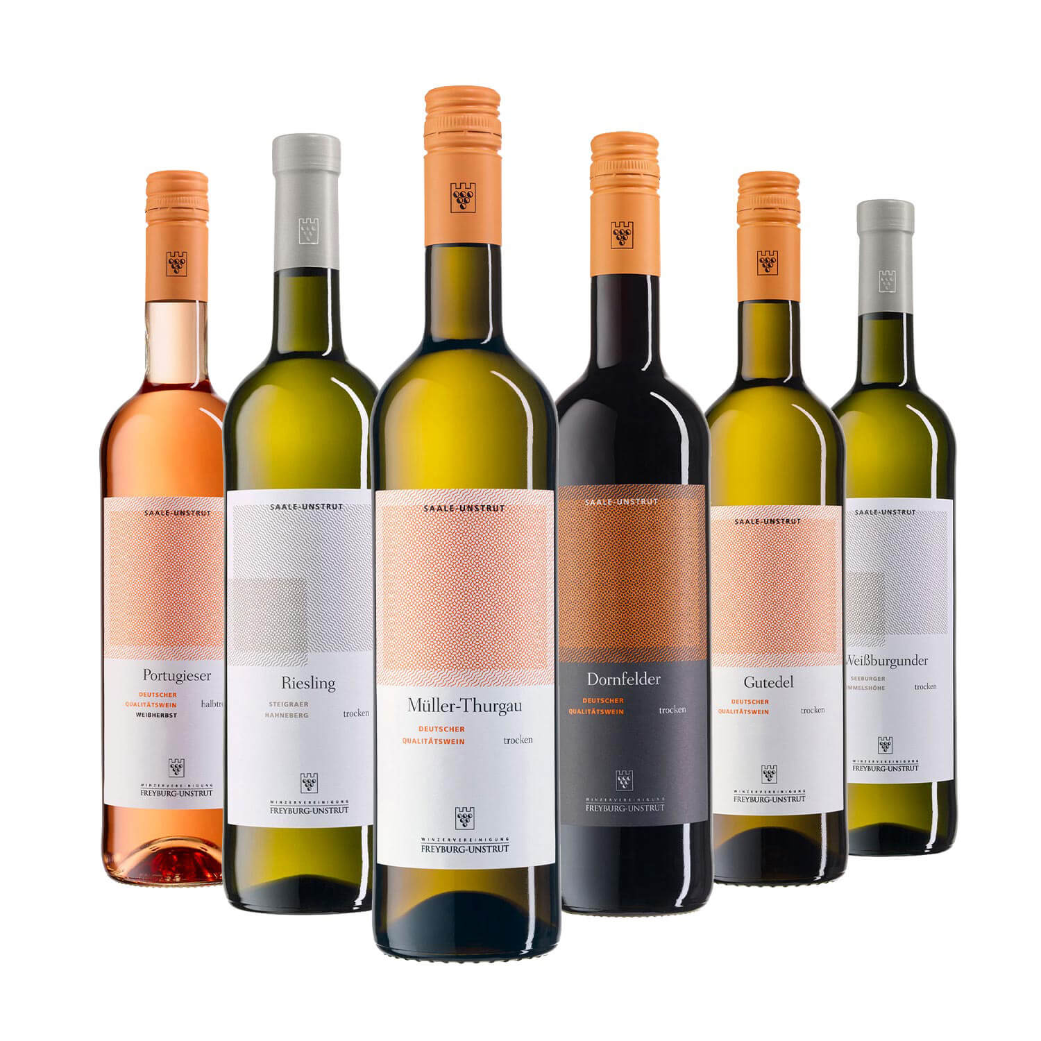 Im Weinpaket Bunte Vielfalt sind sechs der beliebtesten Weine der Winzervereinigung Freyburg-Unstrut zum Genießen und Entdecken zusammengestellt.