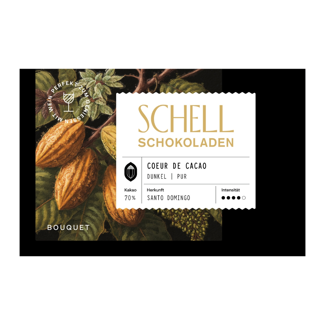 Schell Schokolade Coeur de Cacao 50g Schell Schokolade Coeur de Cacao 50g