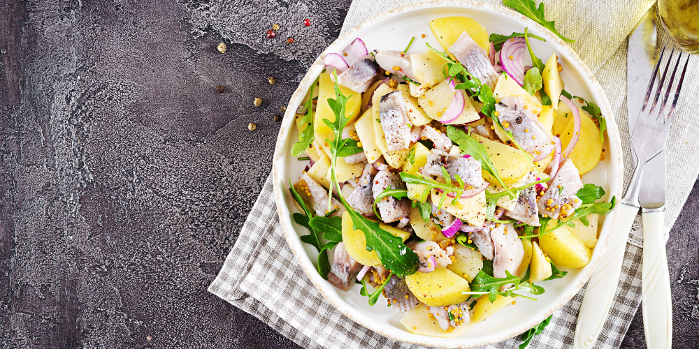 Heringssalat und Matjes 