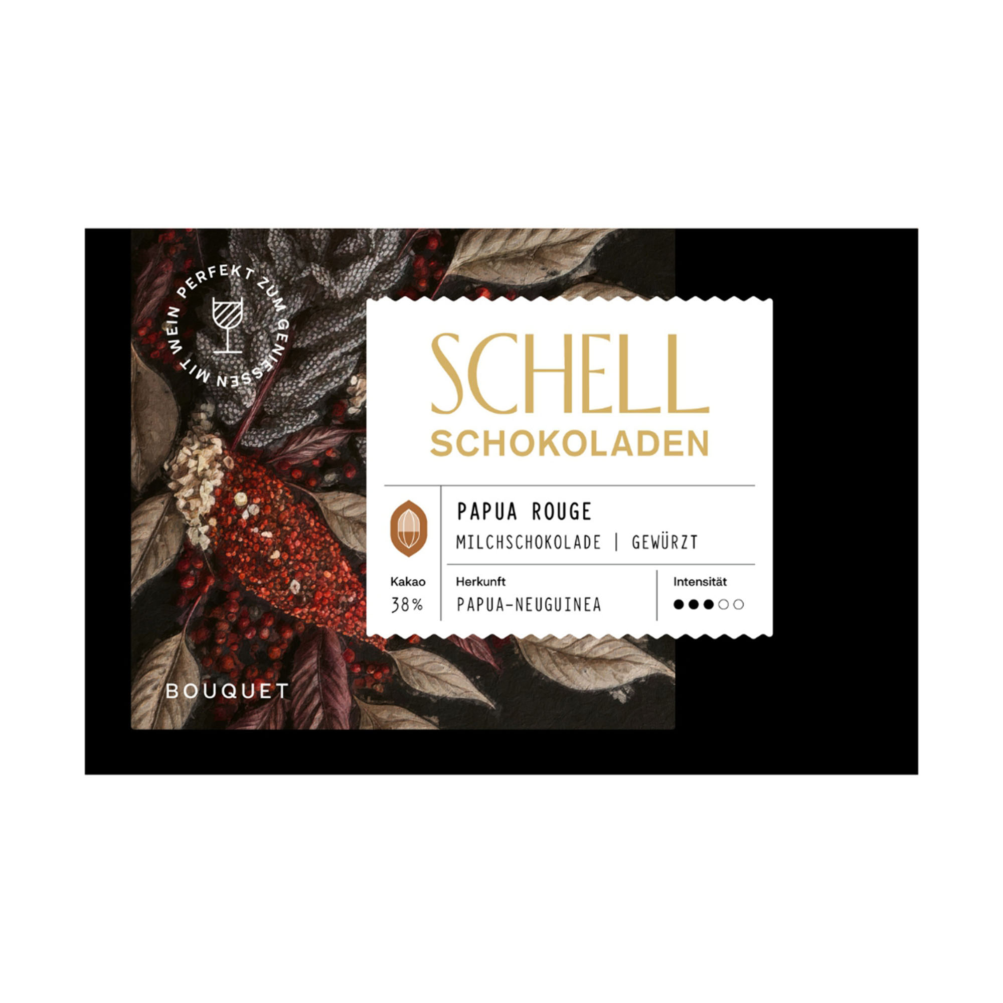 Schell Schokolade Papua Rouge 50g  Schell Schokolade Papua Rouge 50g