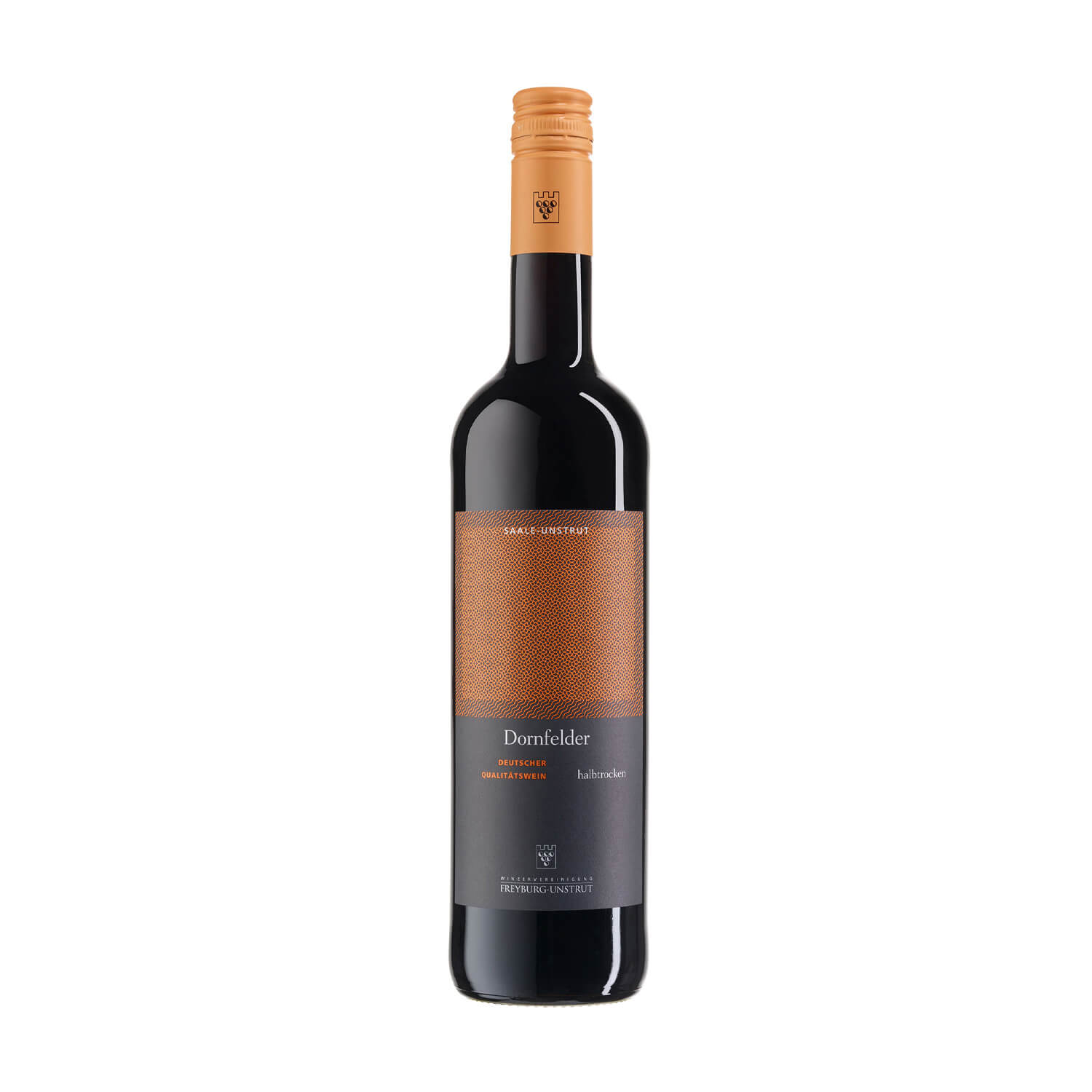 Dornfelder halbtrocken 2023 Deutscher Qualitätswein 0,75l   Eine 0,75 Liter Flasche Rotwein Dornfelder halbtrocken ausgebaut