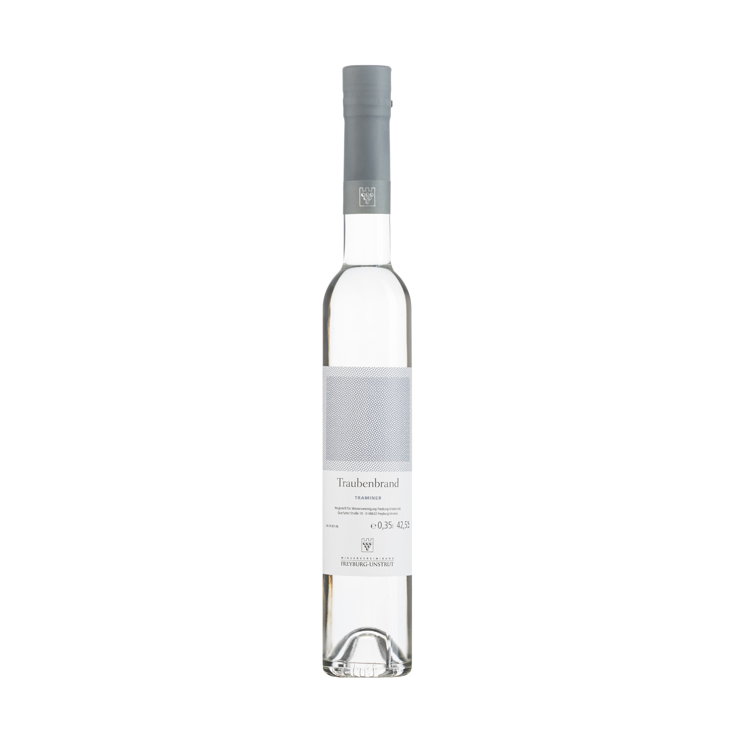 Traminer Traubenbrand 0,35l Eine Flasche Traminer Traubenbrand