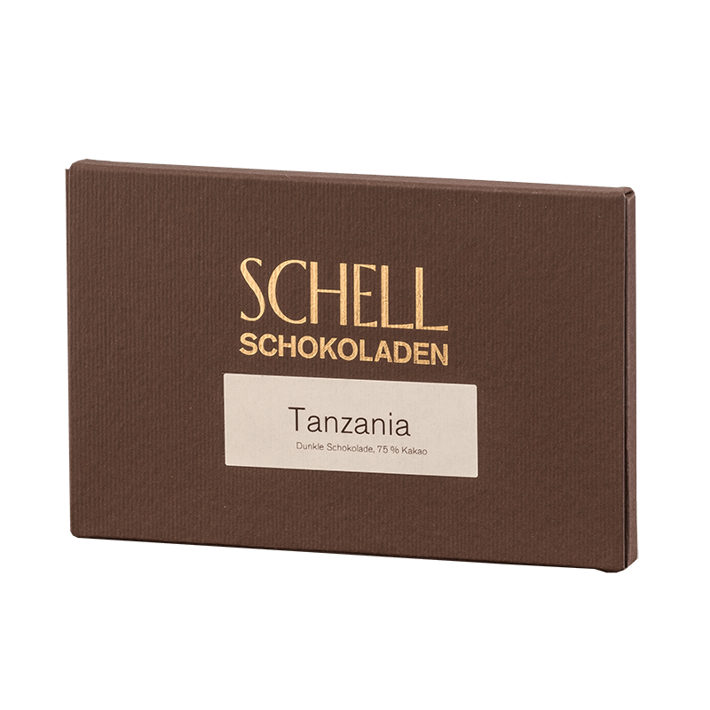 Eine Tafel Schell Schokolade Tanzania