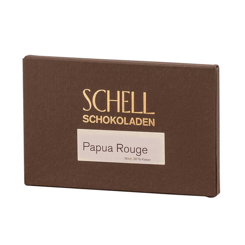 Eine Tafel Schell Schokolade Papua Rouge