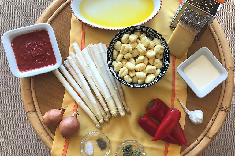 Spargel Gnocchi Gratin