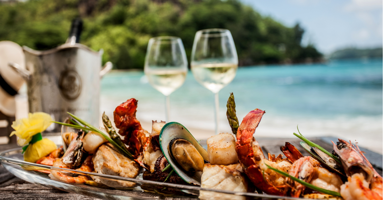Fisch und Meeresfrüchte zu Bio Weinen vom Weimarer Poetenweg
