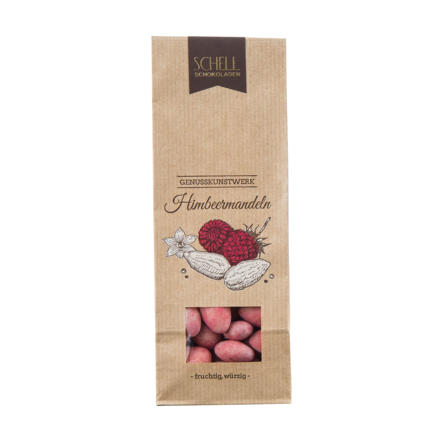 Schell Himbeermandeln 100g Eine Packung Himbeermandeln von Schell