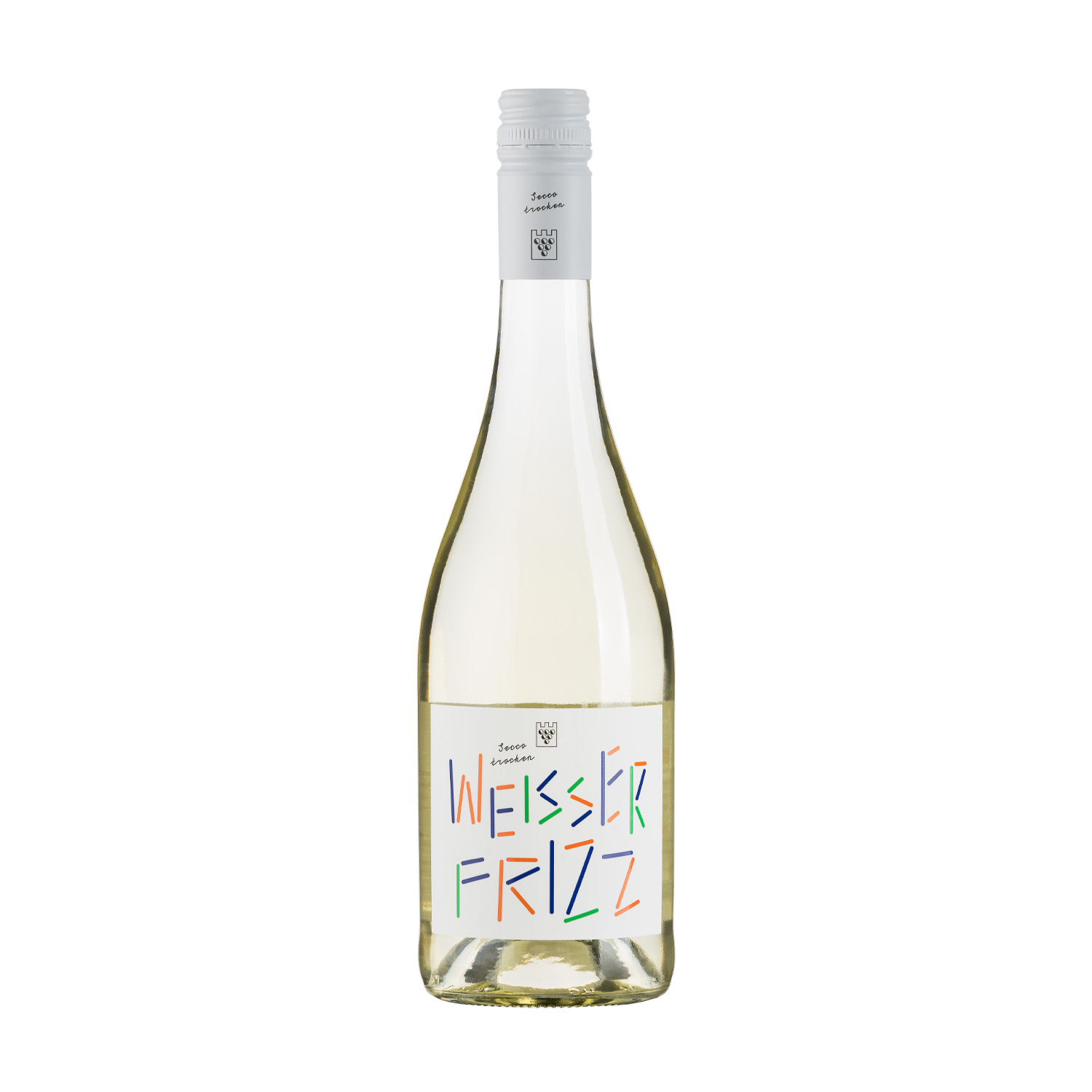 Eine 0,75 Liter Flasche Secco trocken Weißer Frizz